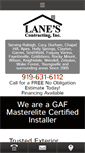 Mobile Screenshot of lanescontracting.com